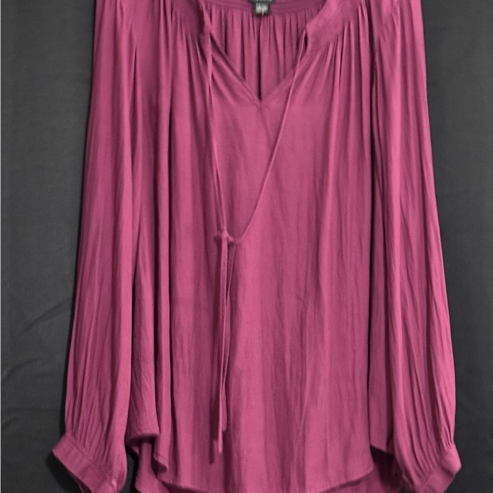 Torrid Pink Relaxed Tie Front Blouse